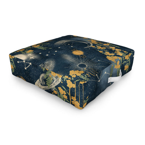 LouBruzzoni Midnight forest Outdoor Floor Cushion