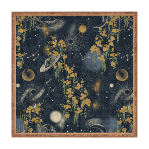 LouBruzzoni Midnight forest Square Tray