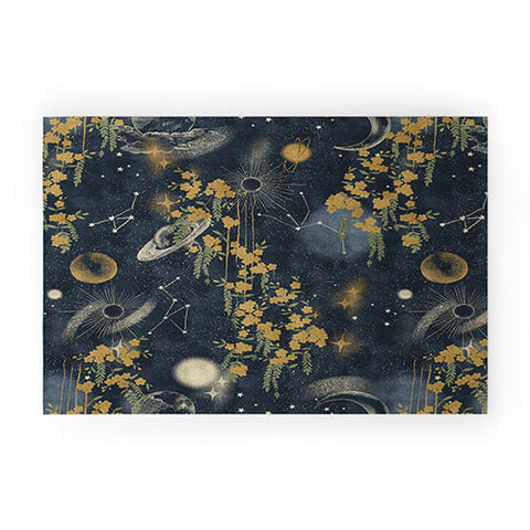 LouBruzzoni Midnight forest Welcome Mat