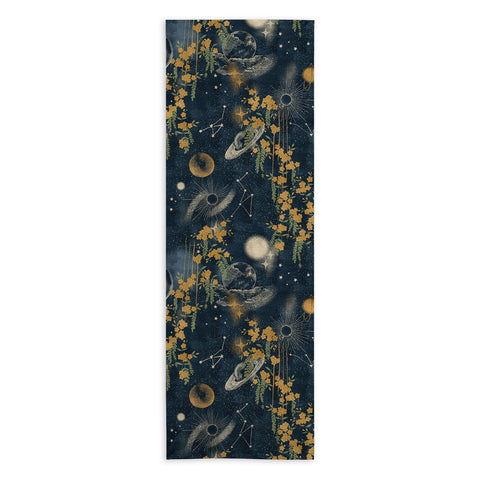 LouBruzzoni Midnight forest Yoga Towel