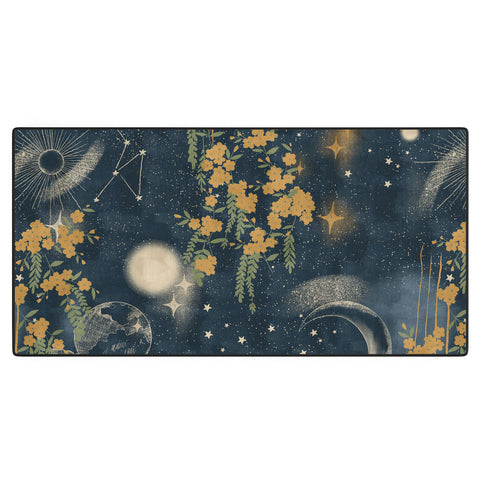 LouBruzzoni Midnight forest Desk Mat