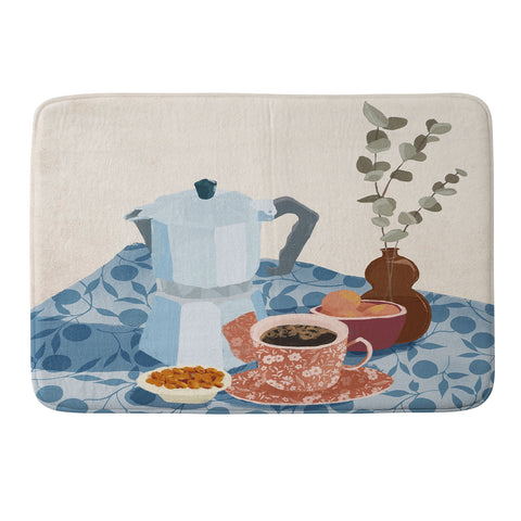 LouBruzzoni Morning coffee II Memory Foam Bath Mat