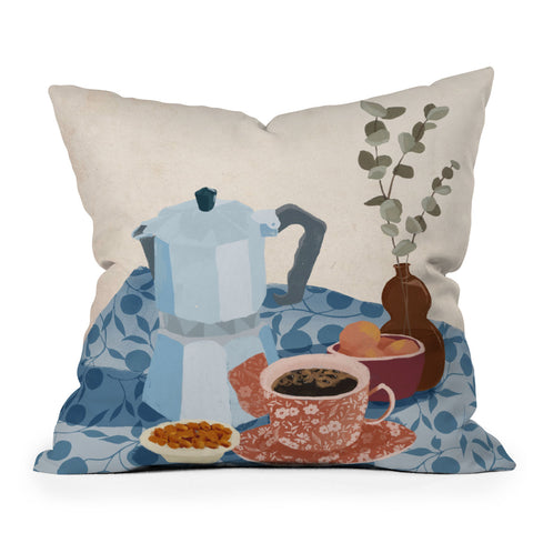 LouBruzzoni Morning coffee II Throw Pillow