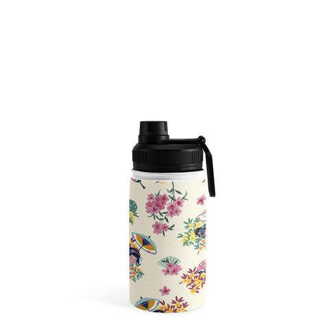 LouBruzzoni Pastel pink oriental pattern Water Bottle