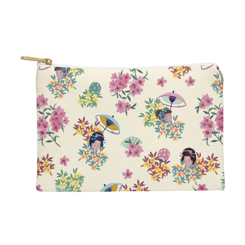 LouBruzzoni Pastel pink oriental pattern Pouch