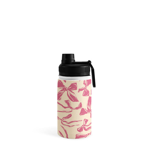 LouBruzzoni Pink bow pattern Water Bottle