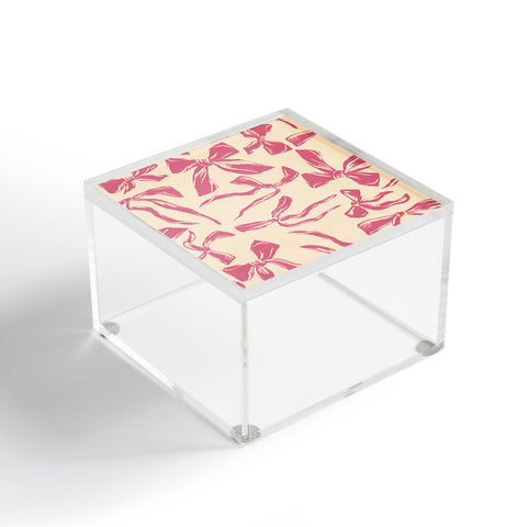 LouBruzzoni Pink bow pattern Acrylic Box