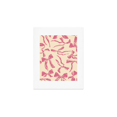 LouBruzzoni Pink bow pattern Art Print