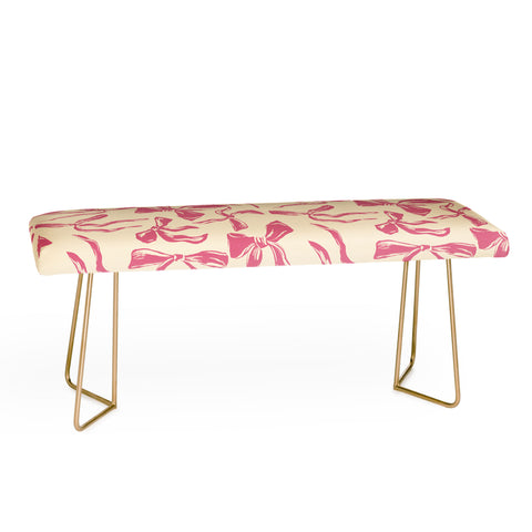 LouBruzzoni Pink bow pattern Bench
