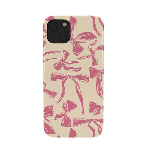 LouBruzzoni Pink bow pattern Phone Case