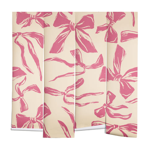LouBruzzoni Pink bow pattern Wall Mural