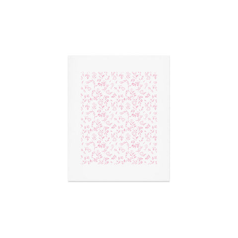 LouBruzzoni Pink romantic wildflowers Art Print