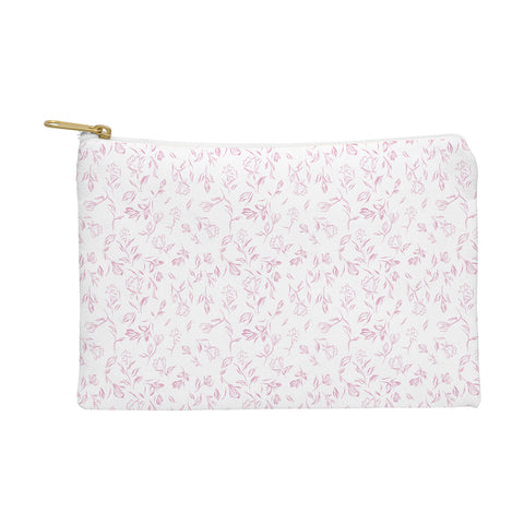LouBruzzoni Pink romantic wildflowers Pouch