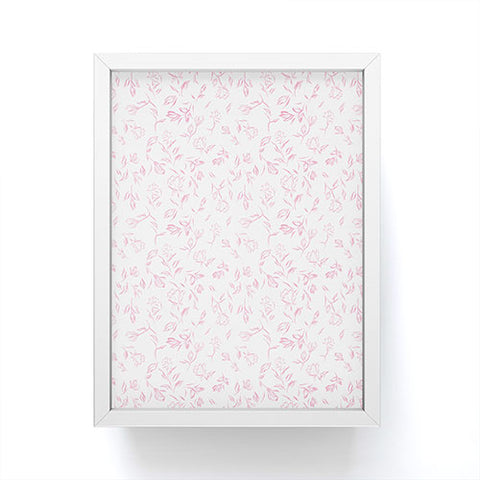 LouBruzzoni Pink romantic wildflowers Framed Mini Art Print