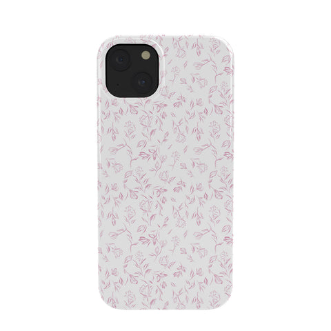 LouBruzzoni Pink romantic wildflowers Phone Case
