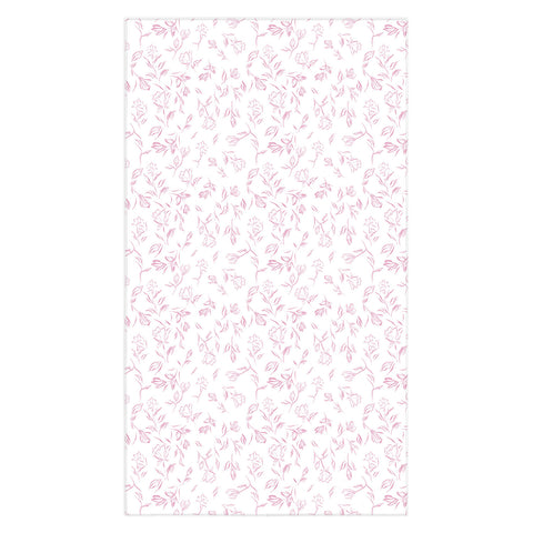 LouBruzzoni Pink romantic wildflowers Tablecloth