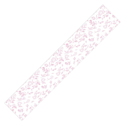 LouBruzzoni Pink romantic wildflowers Table Runner