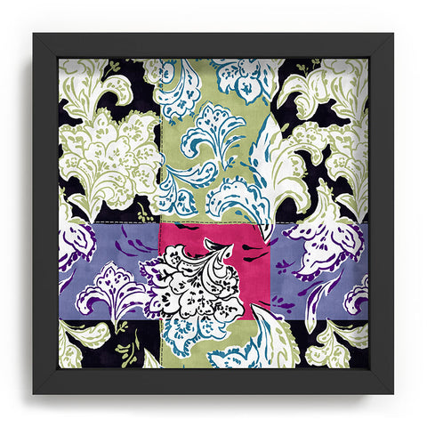LouBruzzoni Purple Boho Paisley Recessed Framing Square