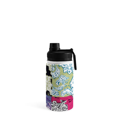 LouBruzzoni Purple Boho Paisley Water Bottle