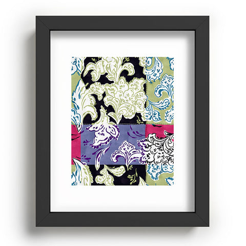 LouBruzzoni Purple Boho Paisley Recessed Framing Rectangle