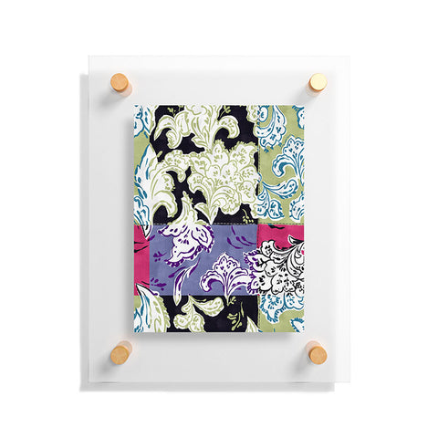 LouBruzzoni Purple Boho Paisley Floating Acrylic Print