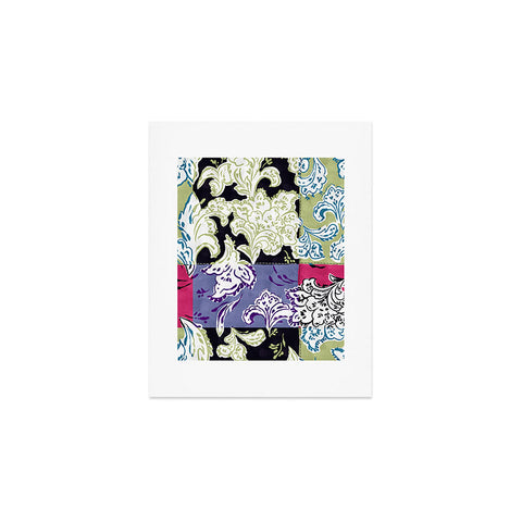 LouBruzzoni Purple Boho Paisley Art Print