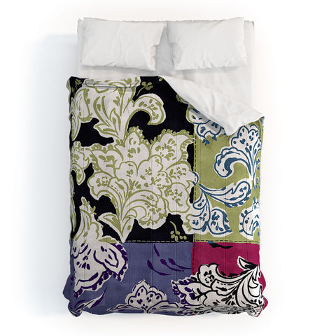 LouBruzzoni Purple Boho Paisley Comforter