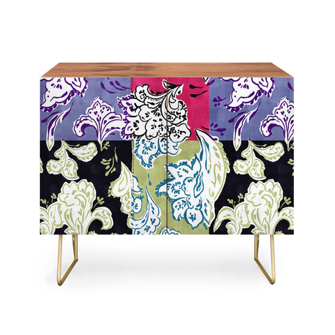 LouBruzzoni Purple Boho Paisley Credenza