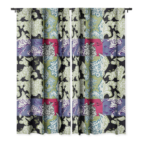 LouBruzzoni Purple Boho Paisley Blackout Non Repeat