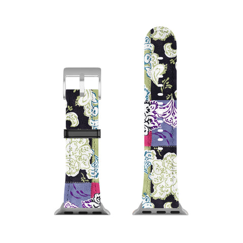 LouBruzzoni Purple Boho Paisley Apple Watch Band