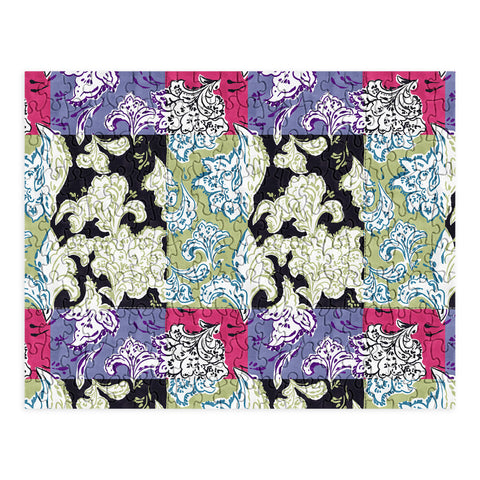 LouBruzzoni Purple Boho Paisley Puzzle