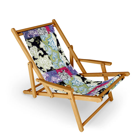 LouBruzzoni Purple Boho Paisley Sling Chair