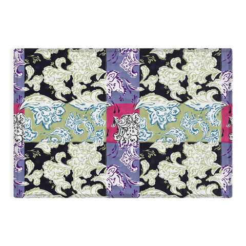 LouBruzzoni Purple Boho Paisley Outdoor Rug