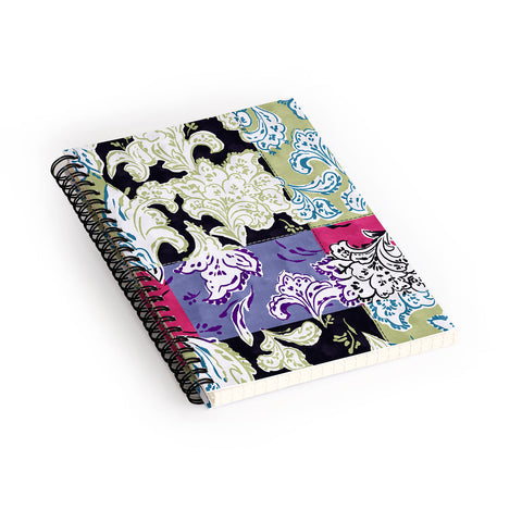 LouBruzzoni Purple Boho Paisley Spiral Notebook