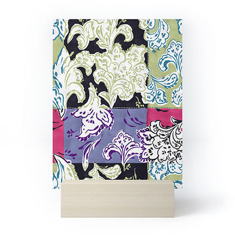 LouBruzzoni Purple Boho Paisley Mini Art Print