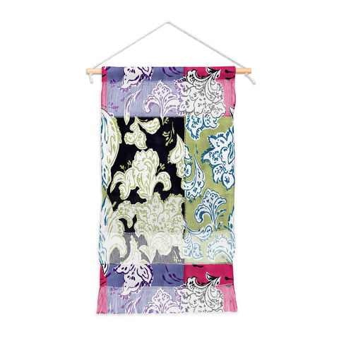 LouBruzzoni Purple Boho Paisley Wall Hanging Portrait
