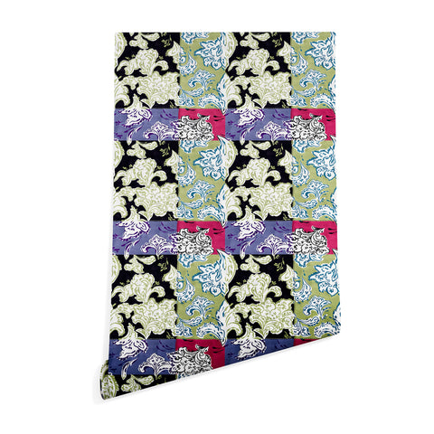 LouBruzzoni Purple Boho Paisley Wallpaper