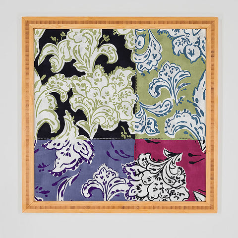 LouBruzzoni Purple Boho Paisley Framed Wall Art