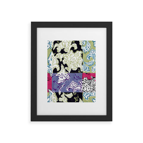 LouBruzzoni Purple Boho Paisley Framed Art Print