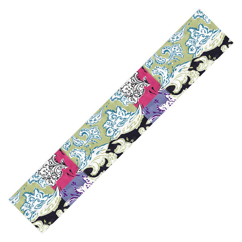 LouBruzzoni Purple Boho Paisley Table Runner