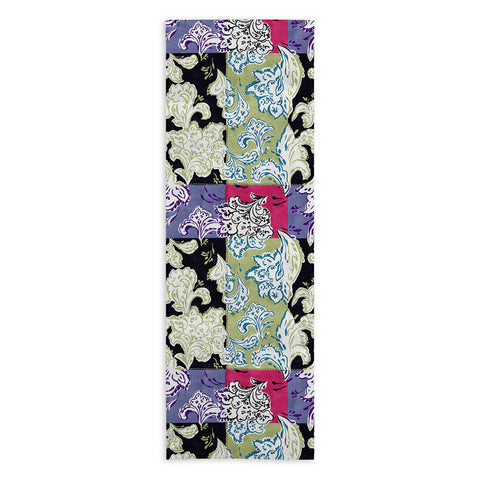 LouBruzzoni Purple Boho Paisley Yoga Towel