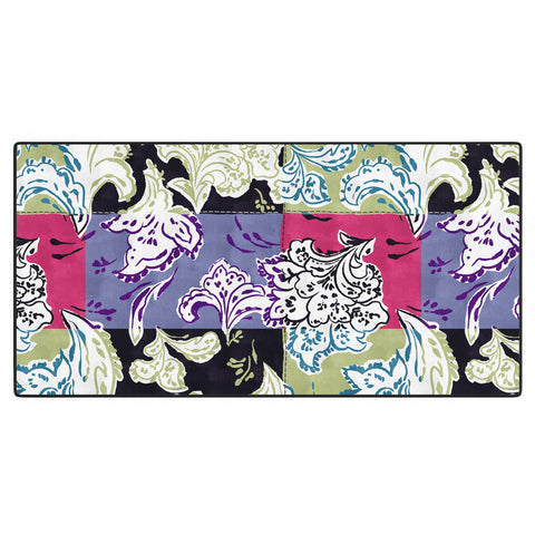 LouBruzzoni Purple Boho Paisley Desk Mat