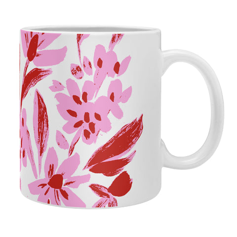 LouBruzzoni Red and pink artsy flowers Coffee Mug