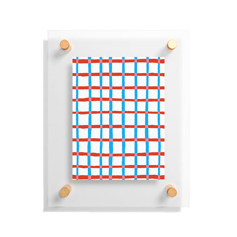LouBruzzoni Retro checks Floating Acrylic Print