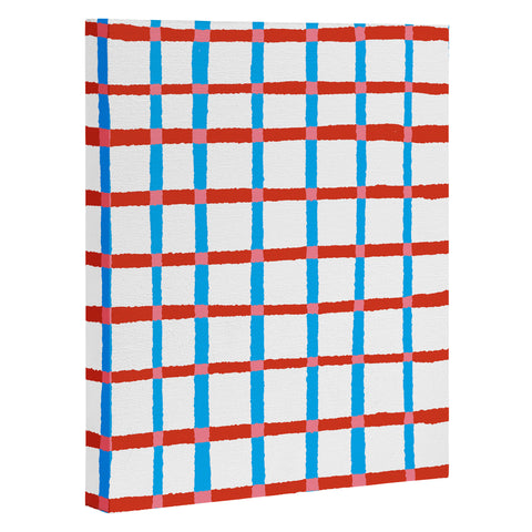 LouBruzzoni Retro checks Art Canvas