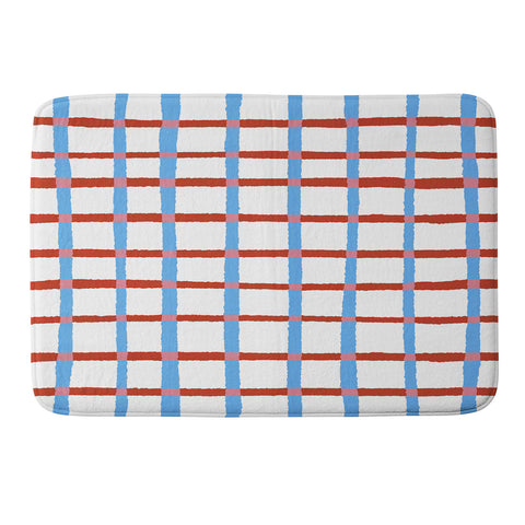 LouBruzzoni Retro checks Memory Foam Bath Mat