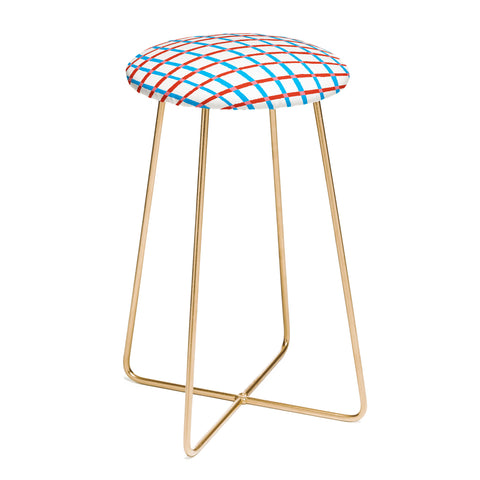 LouBruzzoni Retro checks Counter Stool