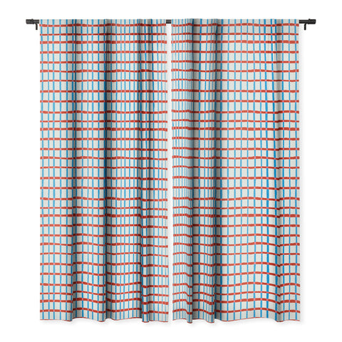LouBruzzoni Retro checks Blackout Window Curtain