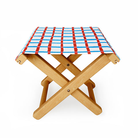 LouBruzzoni Retro checks Folding Stool