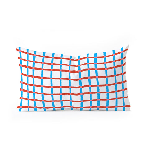 LouBruzzoni Retro checks Oblong Throw Pillow